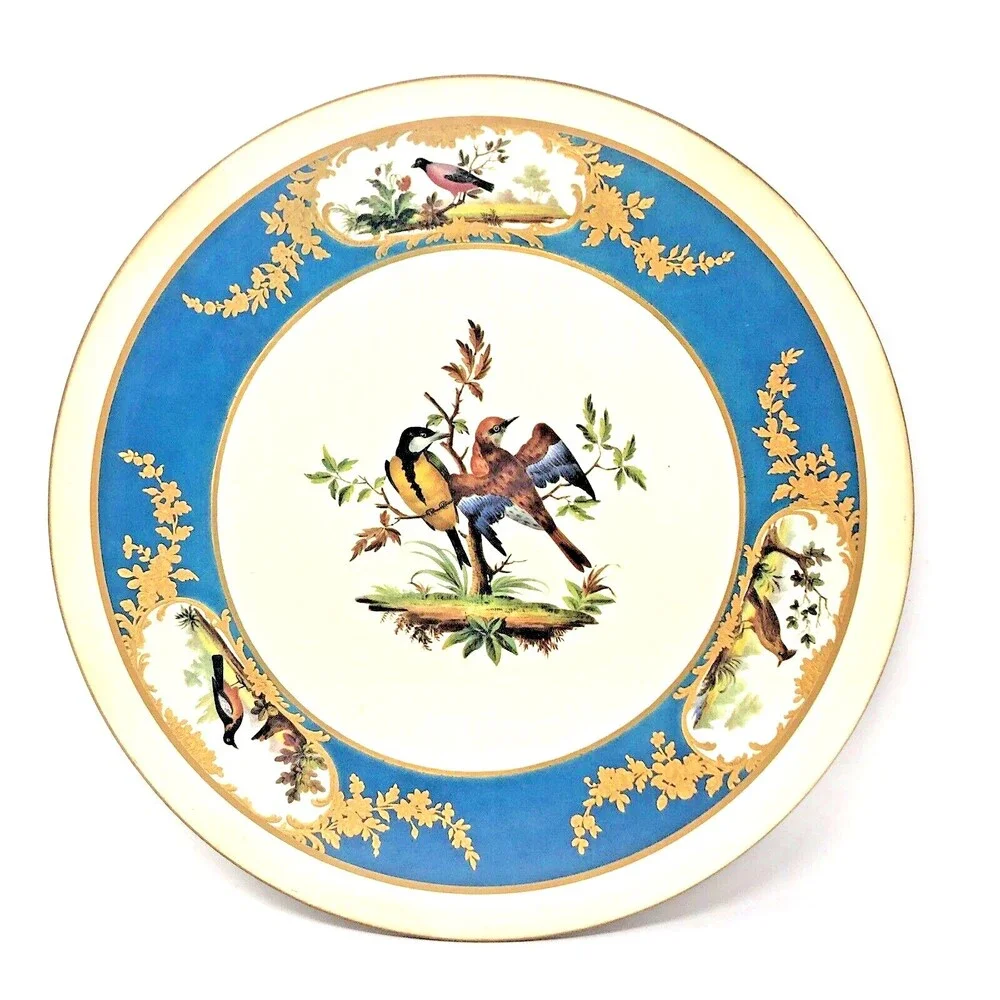 VTG Clover Leaf Wild Bird Cork Trivet Hot Pad King Fisher Golden Finch Set Of 3